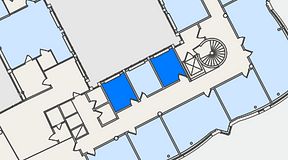 Planritning för iOffice Drottninggatan 33, 2 privata rum, 20 m²