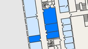 
							Planritning för Spaces Nordenskiöldsgatan, 4 privata rum, 71 m²