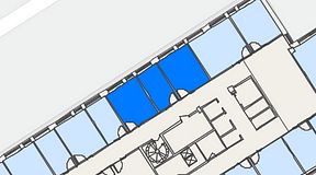 
							Planritning för Regus Kistagången 20b, 3 privata rum, 40 m²