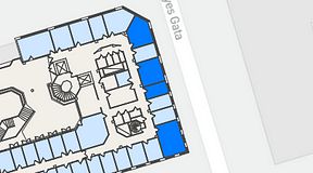 
							Planritning för Regus Odinsgatan 13, 4 privata rum, 72 m²