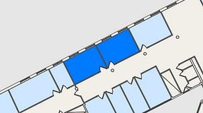 Planritning för Convendum Spårvagnshallarna, 2 privata rum, 48 m²