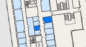 
							Planritning för Spaces Nordenskiöldsgatan, 2 privata rum, 14 m²