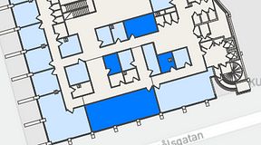 
							Planritning för United Spaces Östra Hamngatan, 4 privata rum, 95 m²