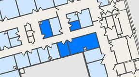
							Planritning för United Spaces Östra Hamngatan, 4 privata rum, 44 m²