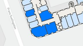 
							Planritning för Regus Adelgatan 21, 4 privata rum, 61 m²