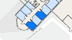 
							Planritning för Helio Frösundavik, 2 privata rum, 22 m²