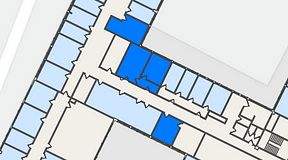 
							Planritning för Quick Office Älvsjö, 3 privata rum, 71 m²