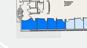 
							Planritning för Regus Täby, 4 privata rum, 49 m²