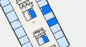 
							Planritning för Convendum Västra Järnvägsgatan 3, 4 privata rum, 33 m²
