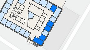 
							Planritning för FASTOFFICE Finlandsgatan 36, 5 privata rum, 56 m²