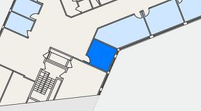 
							Planritning för Technopolis Kista, 1 privata rum, 14 m²