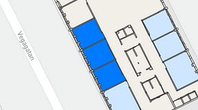 
							Planritning för Convendum Vegagatan 14, 3 privata rum, 36 m²