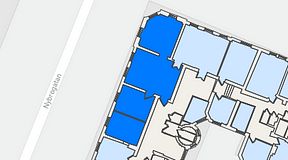 Planritning för Nybrogatan Business Center Nybrogatan 34, 3 privata rum, 113 m²