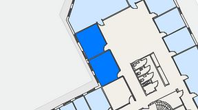 
							Planritning för iOffice Kungsgatan 64, 2 privata rum, 36 m²