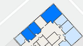 
							Planritning för Easy Office Kungsängen, 3 privata rum, 68 m²