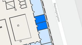 
							Planritning för THE WORKS Medborgarplatsen, 2 privata rum, 22 m²