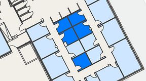 
							Planritning för Spaces Hyllie Vista, 5 privata rum, 41 m²