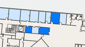 
							Planritning för Spaces Helsingborg Väla, 3 privata rum, 33 m²