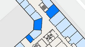 
							Planritning för FASTOFFICE Lunda, 3 privata rum, 50 m²