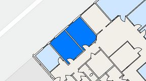 
							Planritning för Easy Office Kungsängen, 2 privata rum, 33 m²