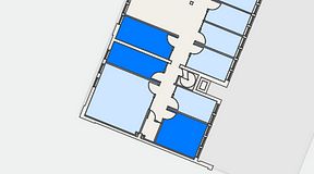 
							Planritning för C/O Tyresö, 3 privata rum, 38 m²