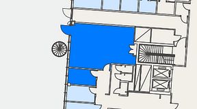 Planritning för Embassaden, 2 privata rum, 64 m²
