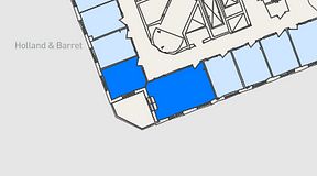 Planritning för Landskapet Nacka Forum, 2 privata rum, 34 m²