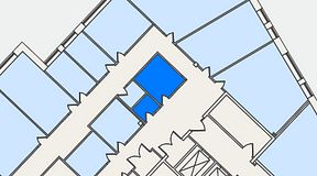 Planritning för United Spaces Lindholmen, 2 privata rum, 18 m²