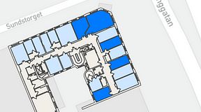 
							Planritning för Genetor Elverket, 5 privata rum, 93 m²
