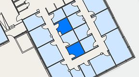 
							Planritning för Spaces Hyllie Vista, 2 privata rum, 18 m²