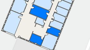 
							Planritning för Växthuset Jägershillgatan, 3 privata rum, 38 m²