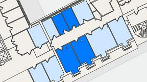 
							Planritning för 7A Posthuset, Vasagatan 28, 4 privata rum, 63 m²