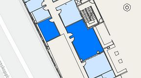 
							Planritning för United Spaces Waterfront Klarabergsviadukten, 2 privata rum, 54 m²