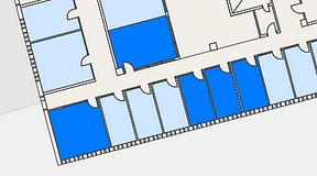 
							Planritning för Regus Lidingö, 5 privata rum, 70 m²