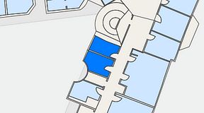 
							Planritning för Kontoret Nybroviken, 2 privata rum, 20 m²