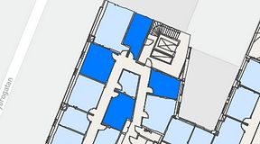 
							Planritning för Regus Östermalmstorg, 4 privata rum, 56 m²