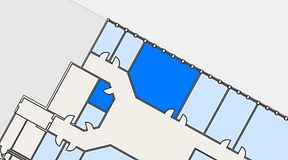 
							Planritning för Växthuset Stensjögatan, 2 privata rum, 44 m²