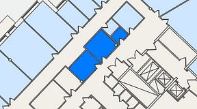 Planritning för United Spaces Lindholmen, 3 privata rum, 34 m²