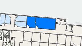 
							Planritning för Spaces Helsingborg Väla, 2 privata rum, 43 m²