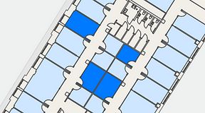 
							Planritning för Convendum Sundbyberg, 4 privata rum, 45 m²