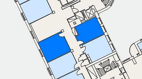 
							Planritning för iOffice Sveavägen, 2 privata rum, 49 m²