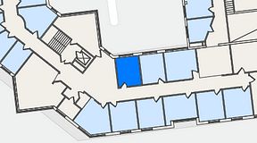 
							Planritning för Växthuset Elbegatan, 1 privata rum, 13 m²