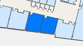 
							Planritning för Flexiwork Hovet, 2 privata rum, 65 m²