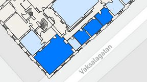 
							Planritning för United Spaces Uppsala, 4 privata rum, 110 m²