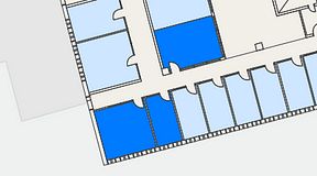 
							Planritning för Regus Lidingö, 3 privata rum, 50 m²