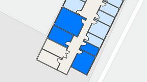 
							Planritning för Quick Office Älvsjö, 4 privata rum, 82 m²