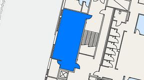 
							Planritning för Flexiwork Hovet, 1 privata rum, 60 m²