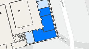 
							Planritning för THE WORKS Medborgarplatsen, 3 privata rum, 58 m²