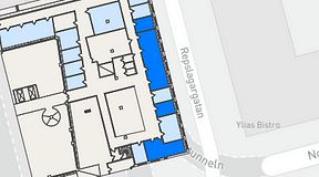 
							Planritning för THE WORKS Medborgarplatsen, 4 privata rum, 96 m²