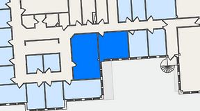 
							Planritning för FirstOffice Säveån, 2 privata rum, 50 m²
